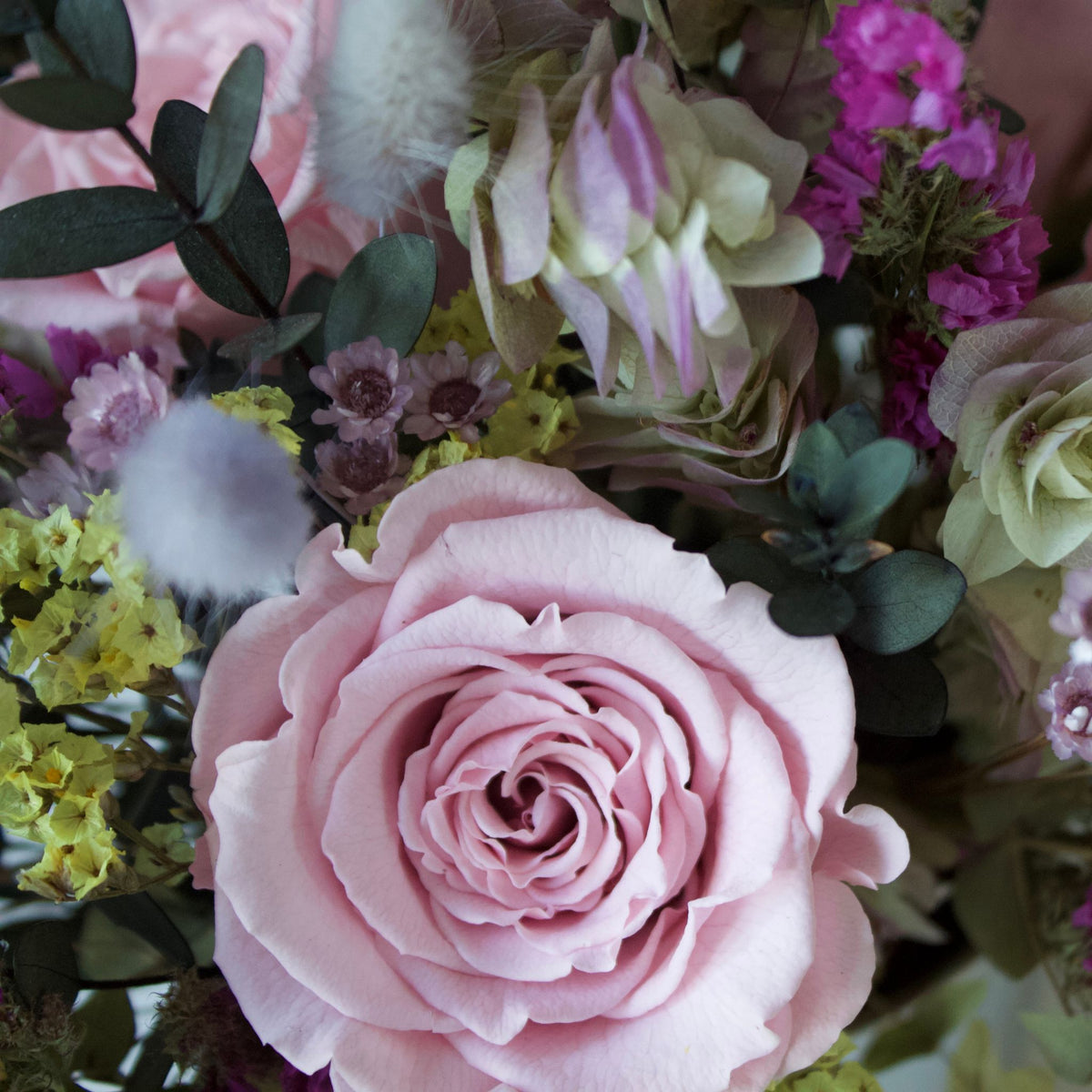 The Avonlea (Petite) by Eos Blooms: preserved roses and flowers in a long-lasting bouquet.