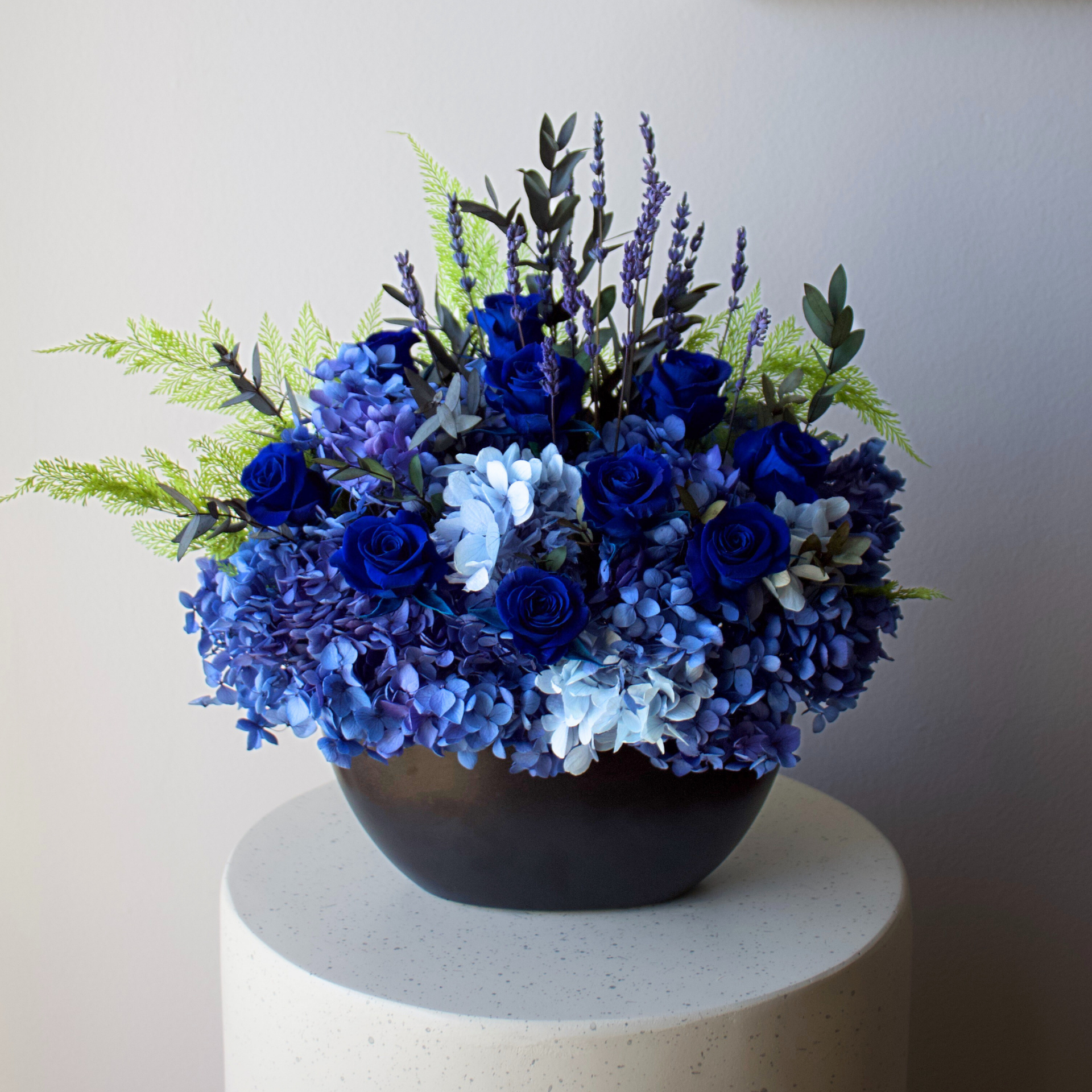 The Zafiro | Royal Blue Preserved Roses – Eos Blooms