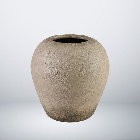 Memphis Vase by Eos Blooms: handcrafted ceramic with textured clay and a wide opening.