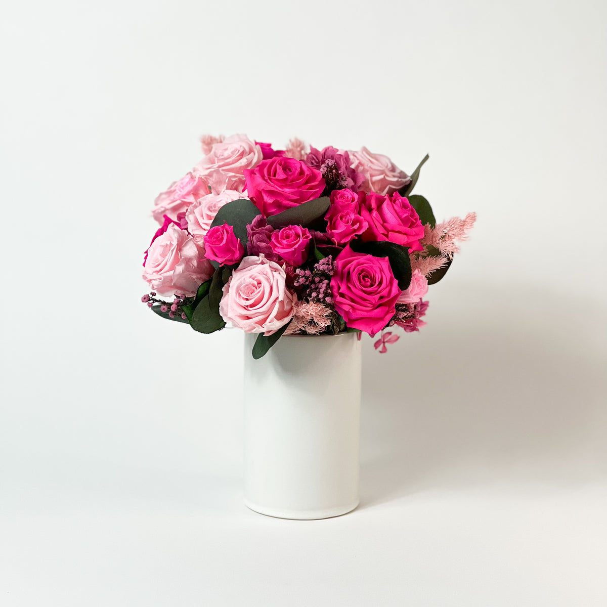 Aphrodite Pink and Hot Pink Rose Bouquet Preserved Flowers That